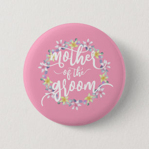 Moeder van de Groom Wedding Calligraphy Pin Button