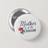 Moeder van de Groom Wedding Calligraphy Pin Button (Voorkant /achterkant)