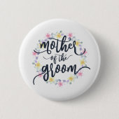 Moeder van de Groom Wedding Calligraphy Pin Button (Voorkant)