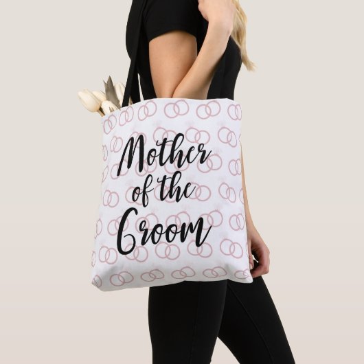 Moeder van de Groom Wedding Ring Pattern Canvas ta Tote Bag (Dichtbij)