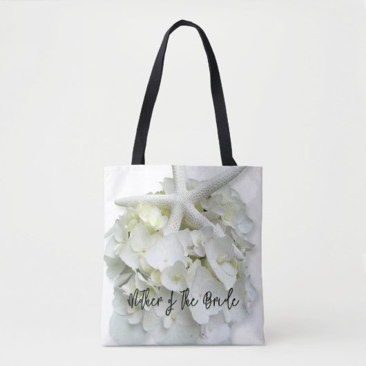 Moeder van de Groom White Floral Starfish Bag Draagtas (Voorkant)