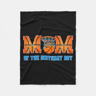 Moeder van de jarige jongen basketbal thema famili fleece deken