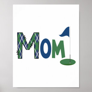 Moeder Van De Jarige Jongen Hole In One Golf Sport Poster