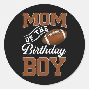 Moeder Van De Jarige Voetbal Thema Feest Familie Ronde Sticker