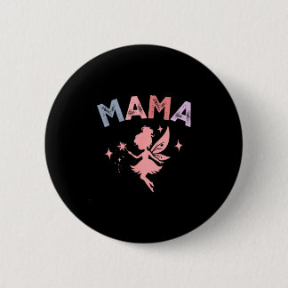 Moeder van de Kleine Fee Verjaardagsmeisje Familie Ronde Button 5,7 Cm