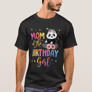 Moeder van de Panda Beer Mama Moeder Bloem T-shirt