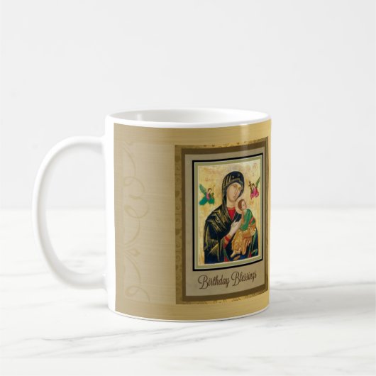 Moeder van de Perpetual Help Birthday Coffee Mok (Links)