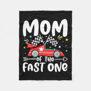 Moeder van de snelle een verjaardag 1e race auto f fleece deken