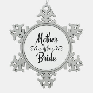 Moeder van de stijl van de Bride Tin Sneeuwvlok Ornament