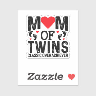 Moeder van de tweeling Classic Overachiever tweeli Sticker