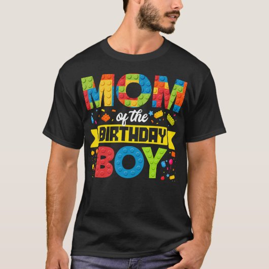 Moeder van de verjaardag Boy Master Builder Kinder T-shirt (Voorkant)