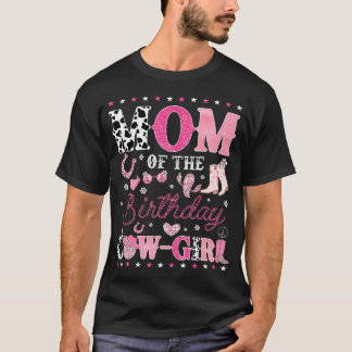 Moeder van de verjaardag Cow-Girl Disco Rodeo West T-shirt