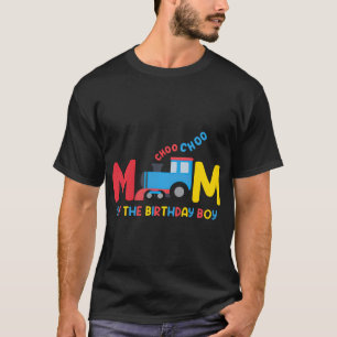 Moeder van de verjaardag jongen Choo Choo trein fa T-shirt