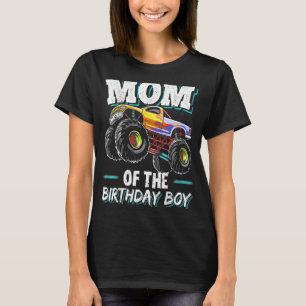 Moeder van de verjaardag jongen monster vrachtwage t-shirt
