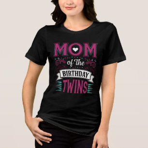 Moeder van de Verjaardag Tweeling T-Shirt Tweeling