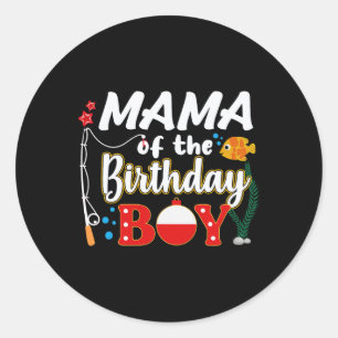 Moeder Van De Verjaardagsjongen Vissende Familie M Ronde Sticker