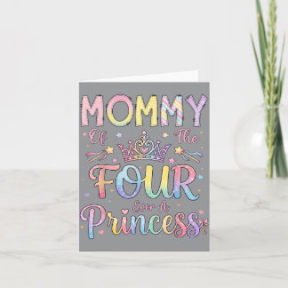 Moeder van de vier een prinses 4e verjaardag meisj kaart