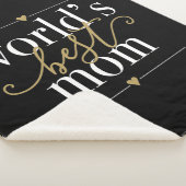 Moeder van de Wereld Elegant Zwart en Goud Sherpa Deken (3/4)