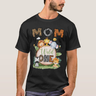 Moeder Van De Wilde 1e Verjaardag Jongen Safari Wo T-shirt