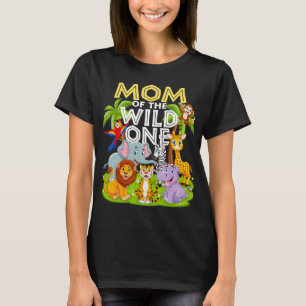 Moeder van de wilde een 1e verjaardag dierentuin S T-shirt