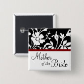 Moeder van de zwarte en witte Floral Button van de (Voorkant /achterkant)