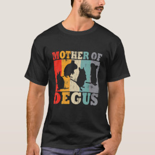 Moeder van Degus Retro knaagdier Degu T-shirt