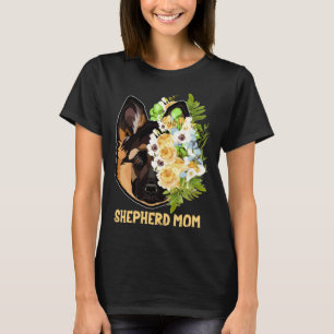 Moeder van Duitse Herders Bloemen Kleding Herders  T-shirt