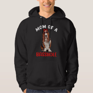 Moeder van een Basshole Funny Basset Hound Moeder  Hoodie