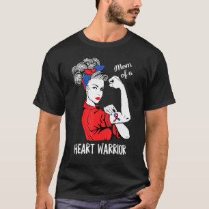 Moeder van een hartkrijger CHD-bewustzijn Aangebor T-shirt