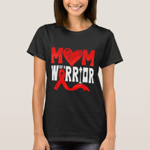 Moeder Van Een Hartkrijger Chd Hartziekte Bewustzi T-shirt