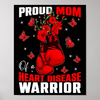 Moeder van een Heart Warrior Heart Disease Awarene Poster