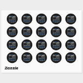 Moeder van een hulpsheriff Trotse Held Moeder Sher Ronde Sticker (Vel)