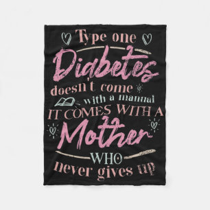 Moeder van een kind met diabetes T1D Fleece Deken