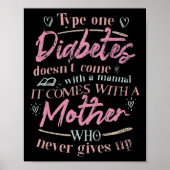 Moeder van een kind met diabetes T1D Poster (Voorkant)