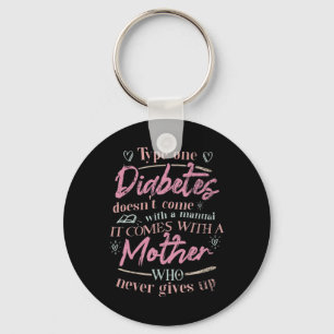 Moeder van een kind met diabetes T1D Sleutelhanger