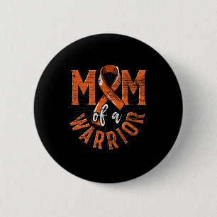 Moeder van een krijger Oranje lintkanker leukemie  Ronde Button 5,7 Cm