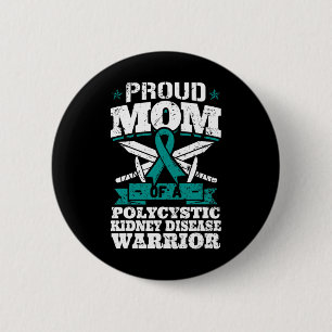 Moeder van een polycysteuze nierziekte Warrior Awa Ronde Button 5,7 Cm