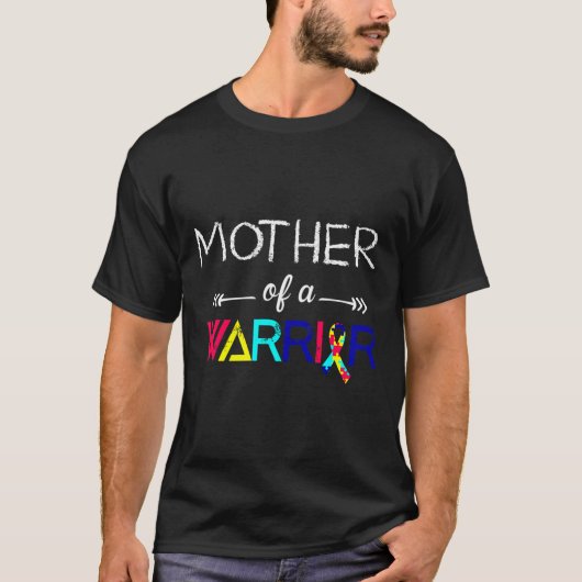 Moeder van een Warrior Autism Awareness T-shirt (Voorkant)