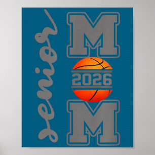 Moeder van eindexamenleerling 2026 basketbal atlet poster