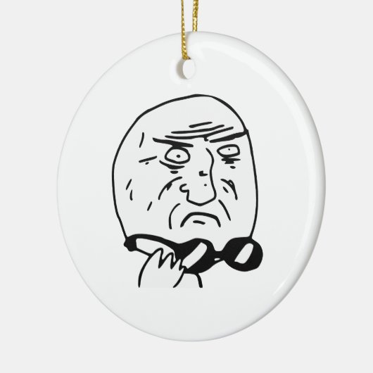 Moeder van God Rage Face Comic Meme Keramisch Ornament (Links)
