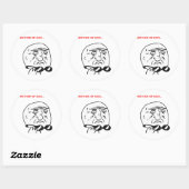 Moeder van God Rage Face Comic Meme Ronde Sticker (Vel)