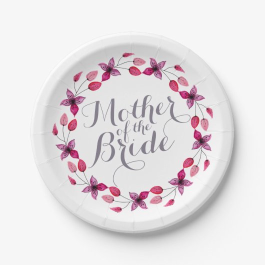 Moeder van het Bride Elegant Wedding Paper Bord (Voorkant)
