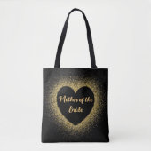 Moeder van het Bride Gold Glitter Script Wedding Draagtas (Voorkant)