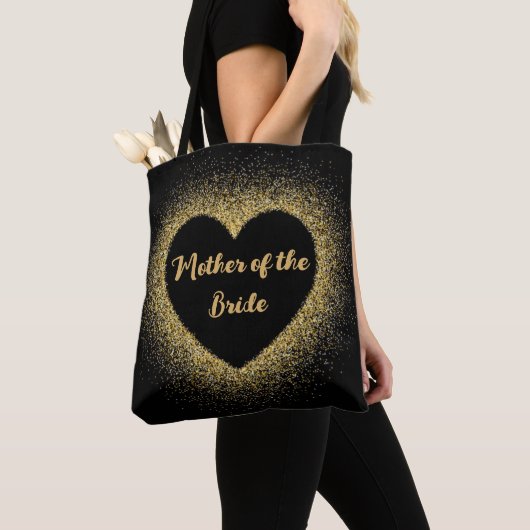 Moeder van het Bride Gold Glitter Script Wedding Draagtas (Dichtbij)