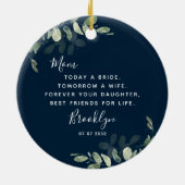 Moeder van het Bride Keepomwille Ceramic Ornament (Achterkant)