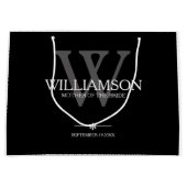 Moeder van het bruidshuwelijk Gift Monogram Elegan Groot Cadeauzakje (Voorkant)