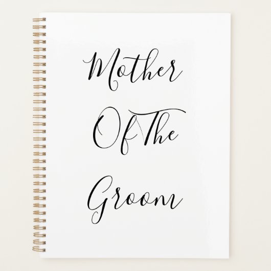 Moeder van het bruinhuwelijk Elegant Gift Favor Planner (Voorkant)