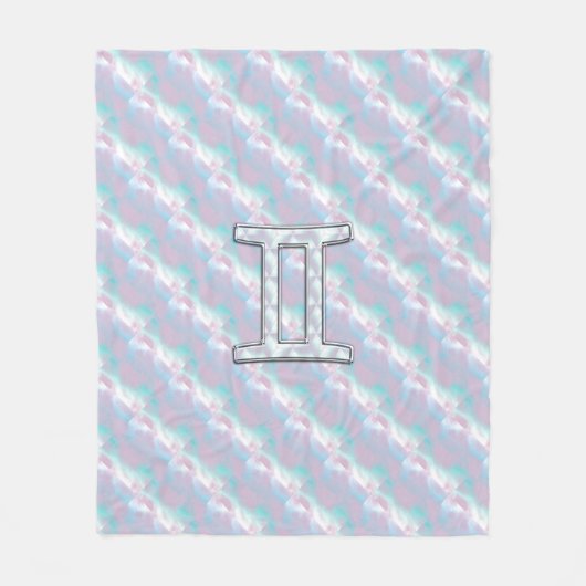 Moeder van het diersymbool Pearl Decor Gemini Fleece Deken (Voorkant)