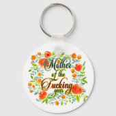 Moeder van het F*kookjaar Wilde bloemen Mam Sleutelhanger (Achterkant)