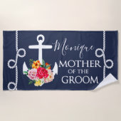 Moeder van het gepersonaliseerde huwelijk strandlaken (Voorkant)